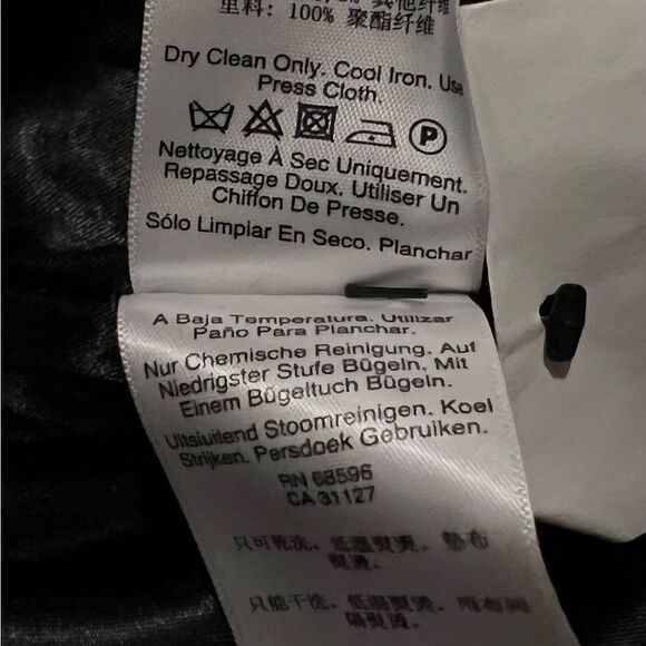 DKNY Stand-Collar Walker Coat Black Wool Single Breasted Small NWT - Picture 9 of 10